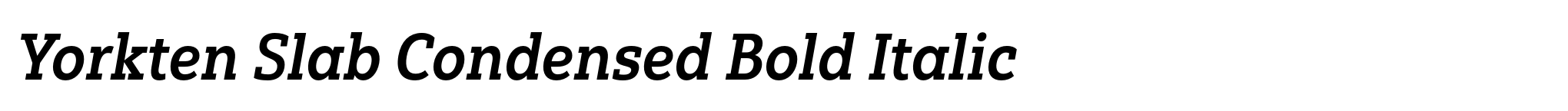 Yorkten Slab Condensed Bold Italic image